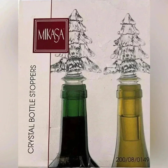 Mikasa Wine Bottle Stopper Set Fine Crystal Tree
Shaped Boxed Holiday Classics - Picture 9 of 9